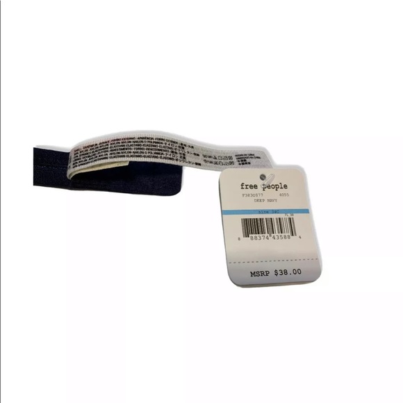 NWT Free People Triangle Bra Underwire Navy 34C - Picture 7 of 11